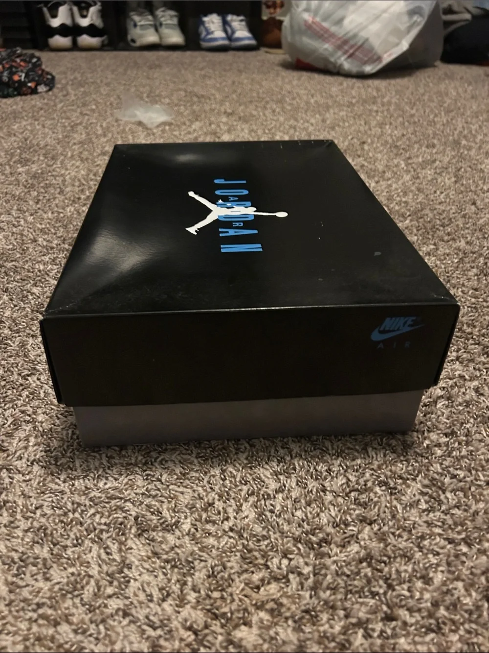 Empty Nike Jordan Shoe Box - Black with Blue Jumpman size 13